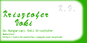 krisztofer voki business card